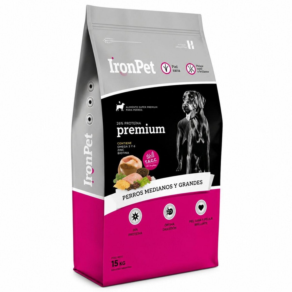 IRON Premium Adulto M-L x 15 kg (RG)