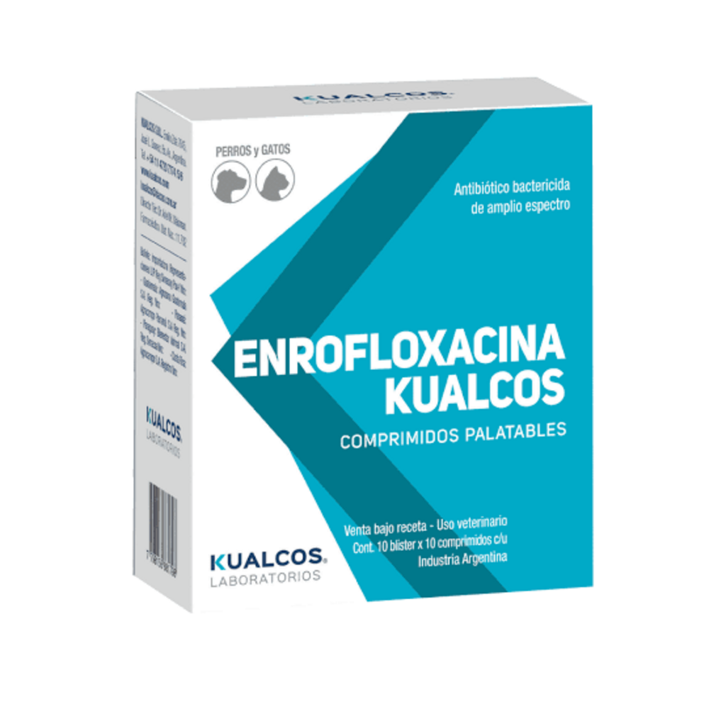ENROFLOXACINA Kualcos 50 mg x 100 comprimidos