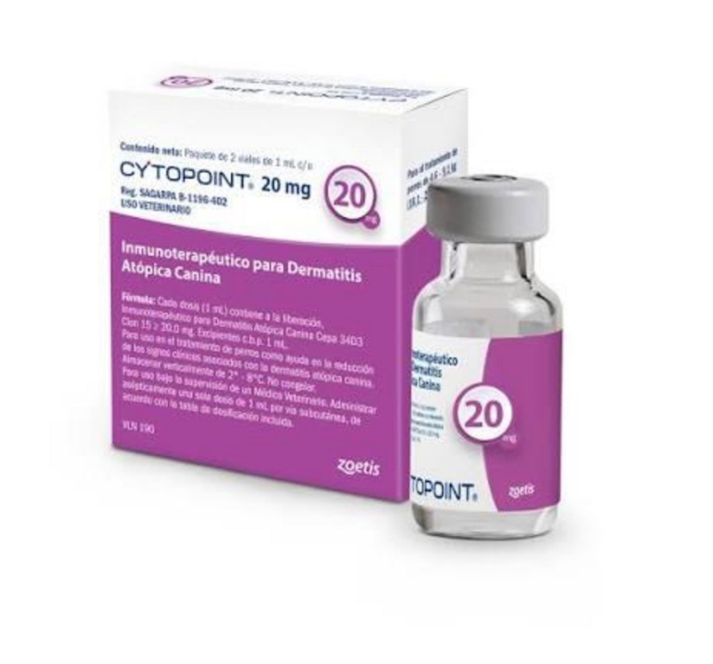 CYTOPOINT 20 mg Caja 2 fcos x 1 ml c/u