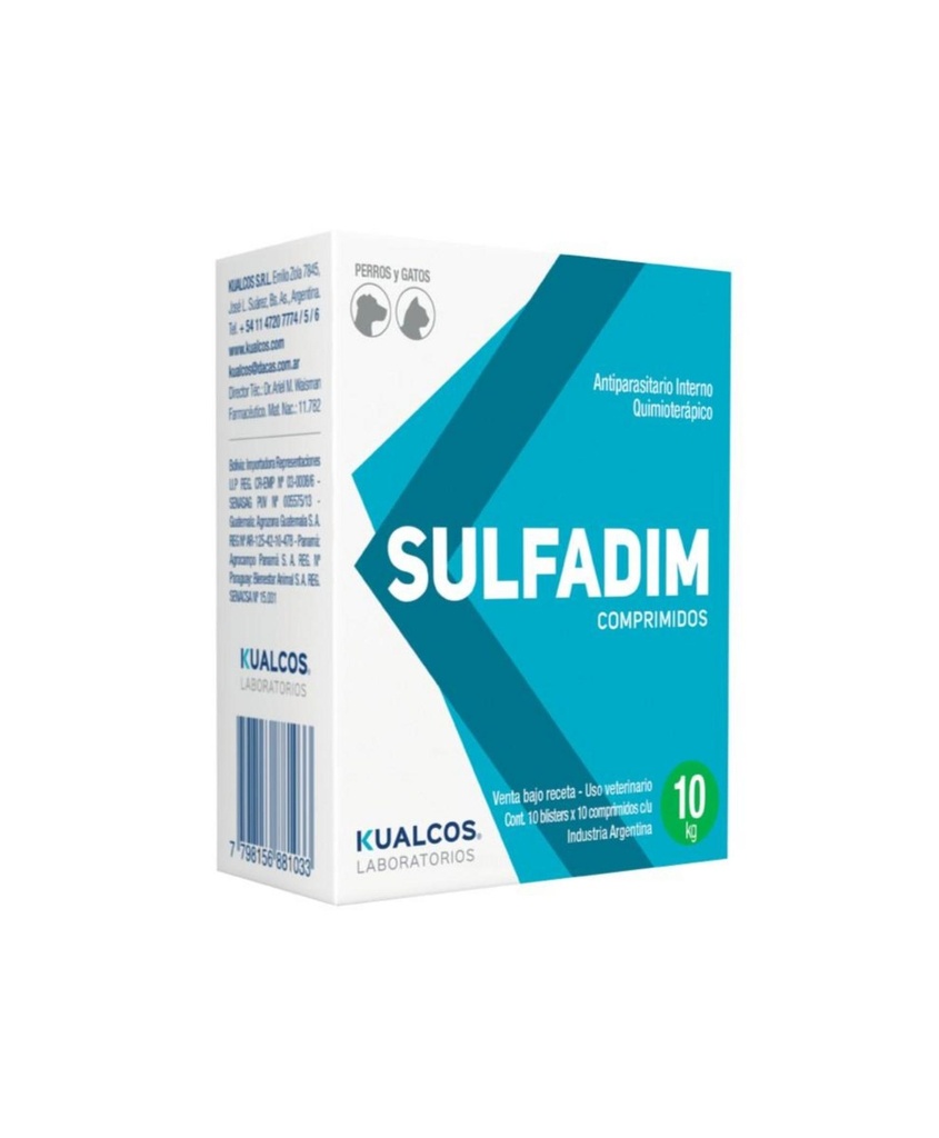 SULFADIM 10 kg x 100 comprimidos