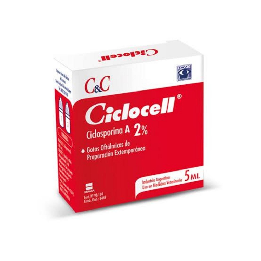 CICLOCELL Ciclosporina A 2% x 5 ml