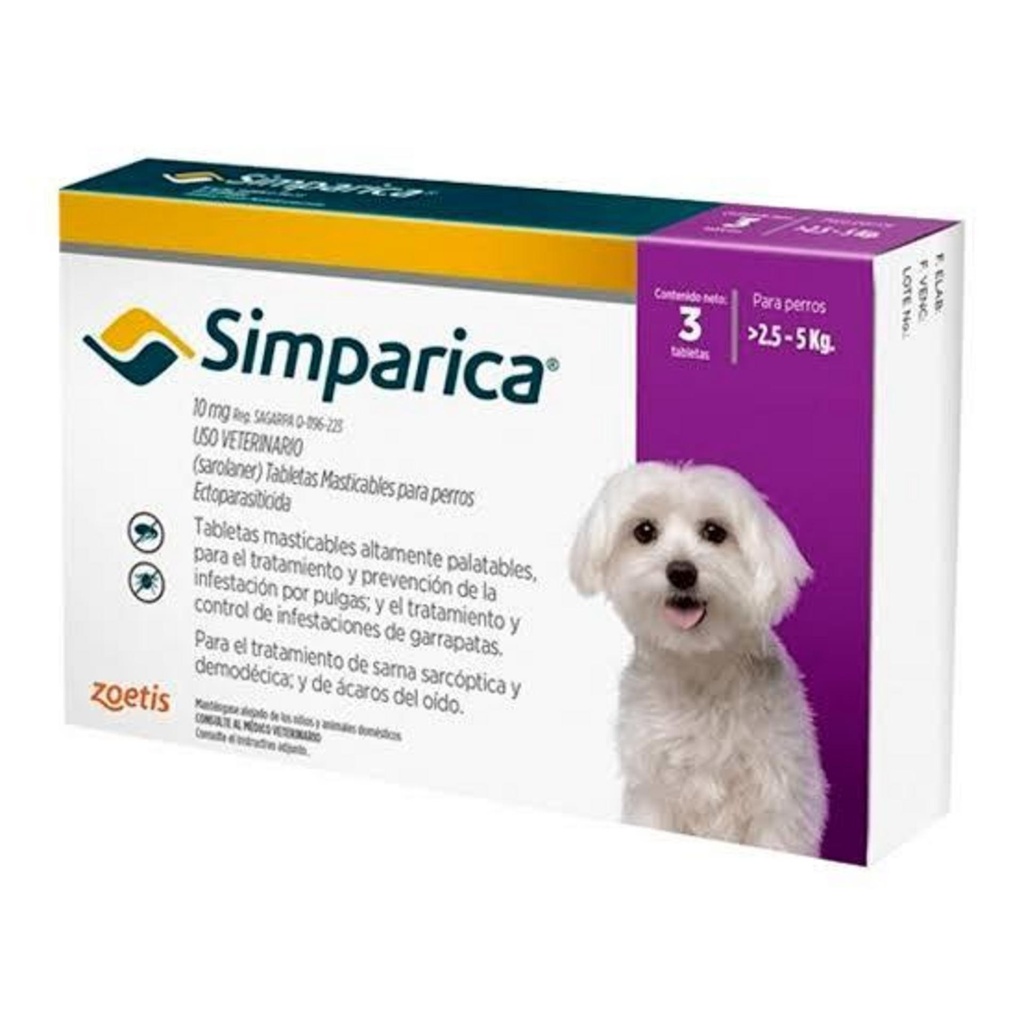 SIMPARICA 10 mg (2,5-5 kg)